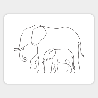 Elephant family Magnet